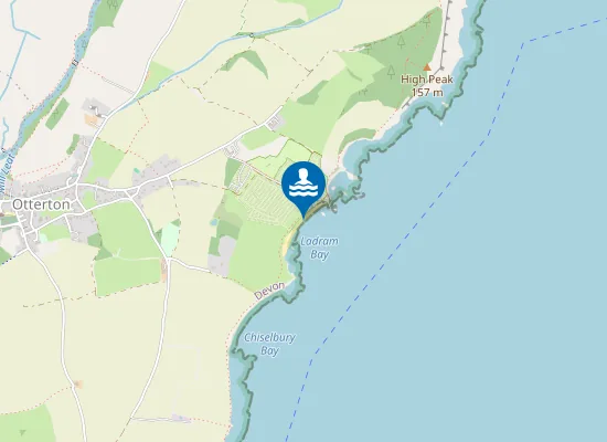 Map of Ladram Bay