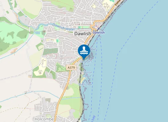 Map of Dawlish Coryton Cove