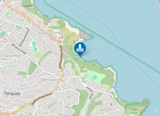 Map of Anstey's Cove (Torquay)