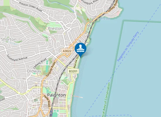 Map of Paignton Preston Sands