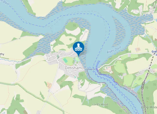 Map of Dittisham, Dart Estuary
