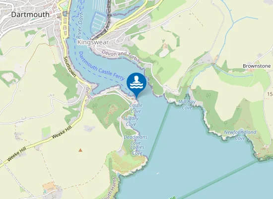 Map of Dartmouth Castle Cove