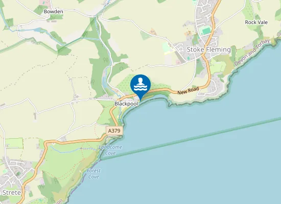 Map of Blackpool Sands