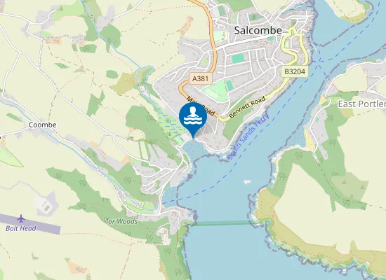 Map of Salcombe North Sands