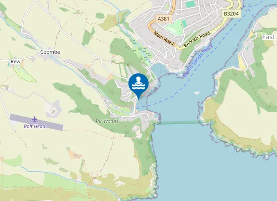Map of Salcombe South Sands