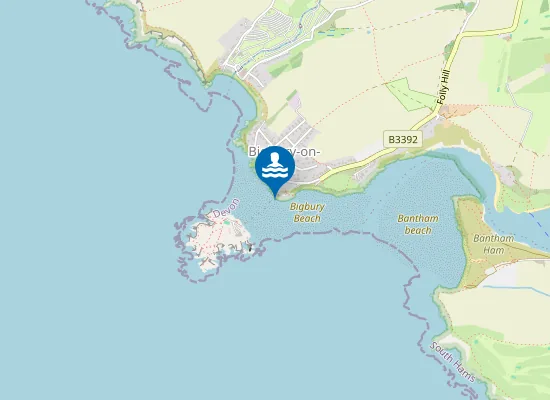 Map of Bigbury-on-Sea South