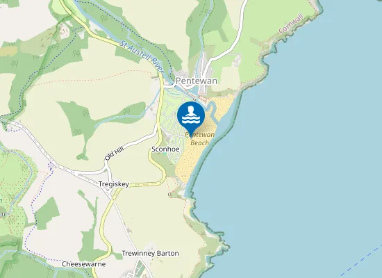 Map of Pentewan