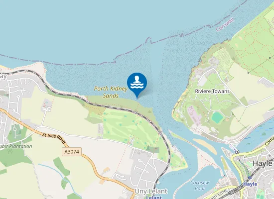 Map of Porthkidney Sands