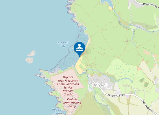 Map of Holywell Bay