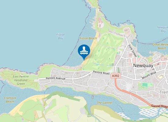 Map of Fistral South