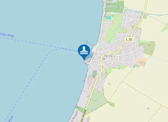 Map of WIEKER BODDEN WIEK HAFEN BOOTSWERFT