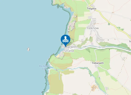 Map of Trebarwith Strand