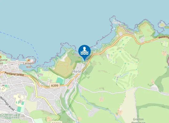 Map of Ilfracombe Hele