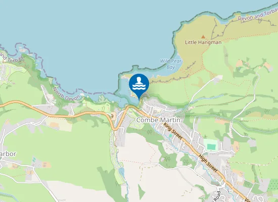 Map of Combe Martin