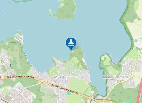 Map of SCHWERINER SEE AM REPPIN