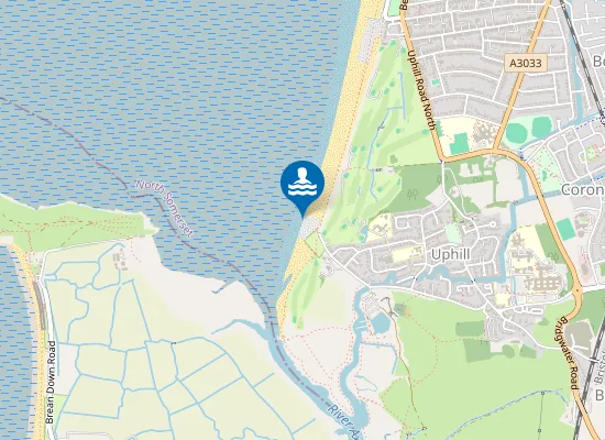 Map of Weston-super-Mare Uphill Slipway