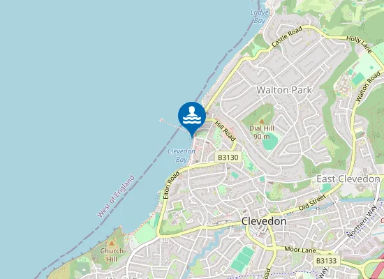 Map of Clevedon Beach