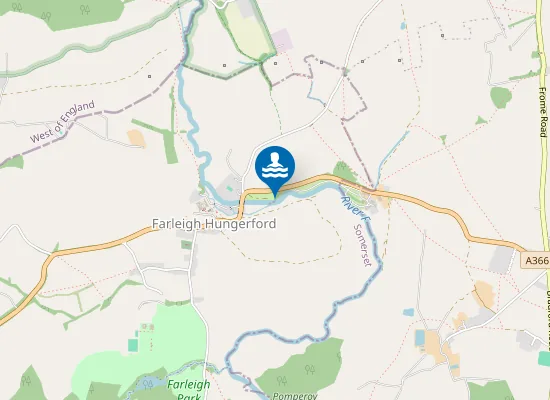 Map of River Frome at Farleigh Hungerford