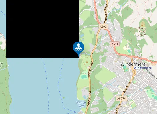 Map of Windermere, Millerground Landing