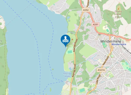 Map of Windermere, Rayrigg Meadow