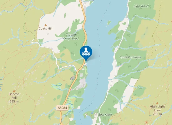 Map of Coniston Water, Brown Howe