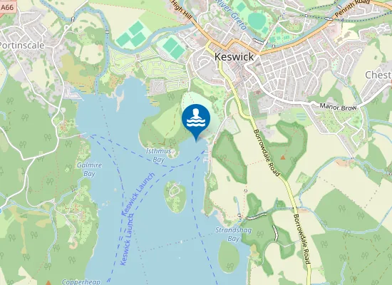 Map of Derwent Water at Crow Park