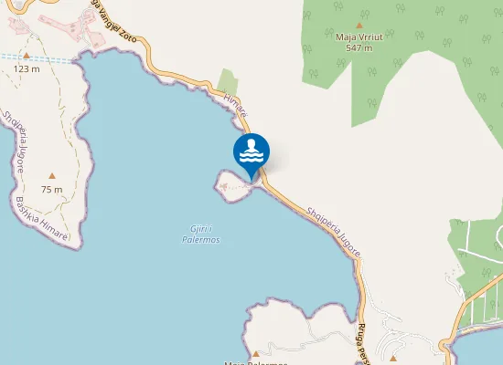 Map of Porto Palermo Beach