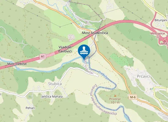 Map of Božjak kupalište