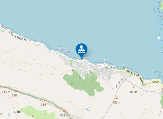 Map of Plazhi Publik i Shirokës