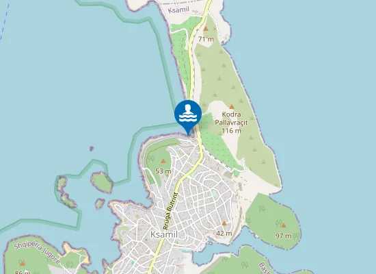 Map of Free public beach