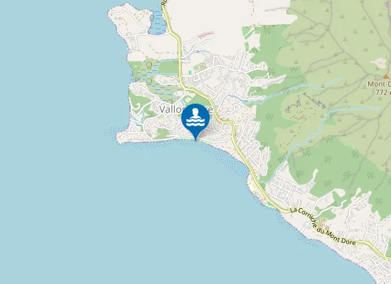 Map of Plage du Vallon Dore