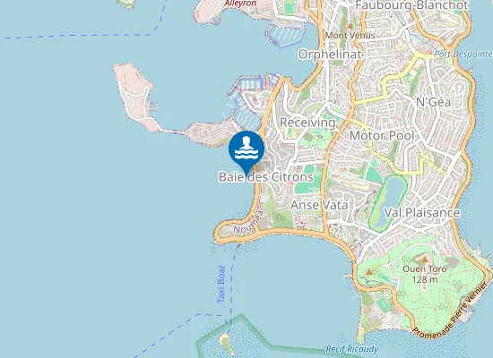 Map of Plage de la Baie des Citrons