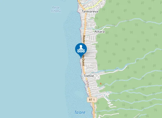 Map of Plage publique de Rohotu