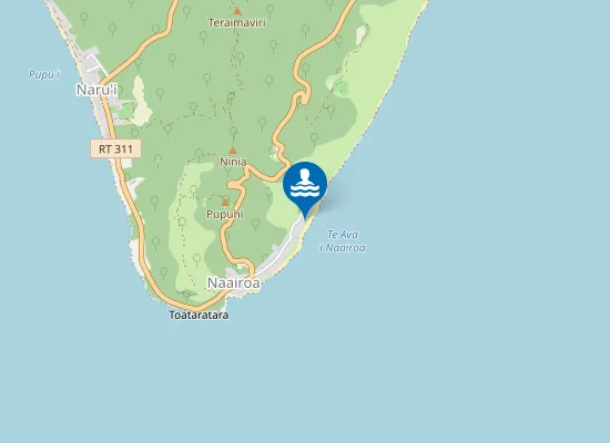 Map of Naairoa Beach