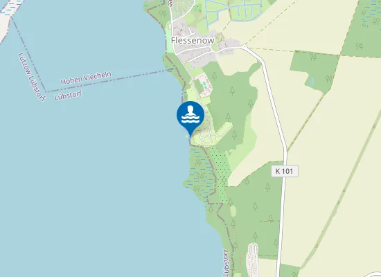 Map of SCHWERINER SEE CP FLESSENOW