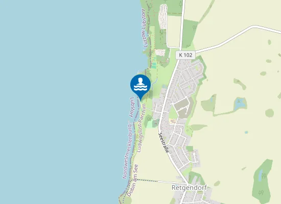 Map of SCHWERINER SEE CP RETGENDORF