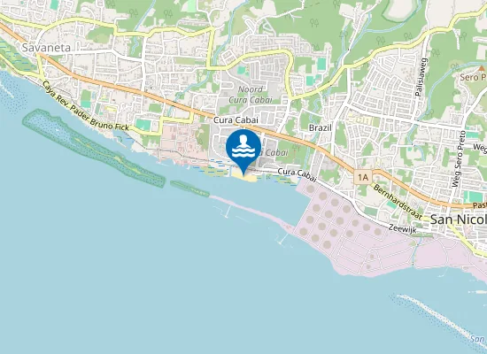Map of Cura Cabai Beach