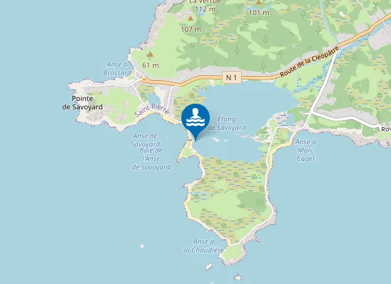 Map of Bouée de la zone de baignade plage