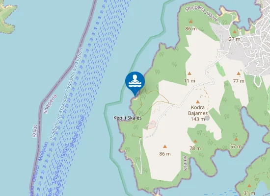 Map of Arameras Beach