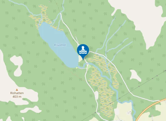 Map of Sortland, Risvatnet
