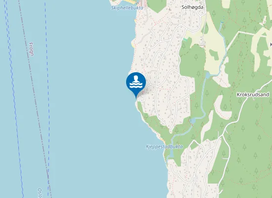 Map of Stranda. Fellesstrand for søndre Ekeberg hyttevel