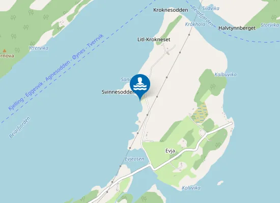 Map of Svinnesfjæra
