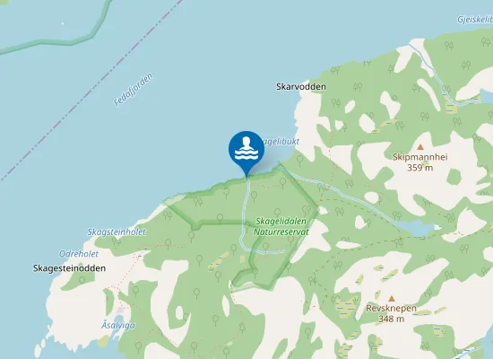 Map of Skagelistranda