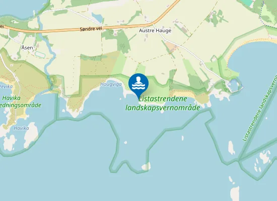 Map of Haugestranda