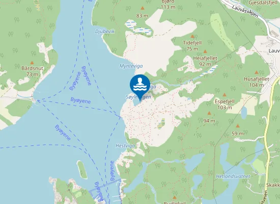 Map of Skjølvikstranda