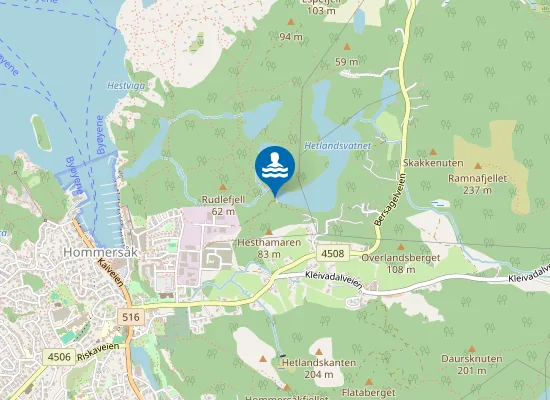 Map of Hetlandsstrandå