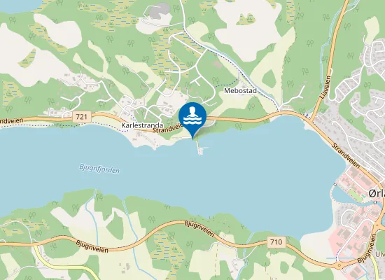 Map of Mebostad Badestrand