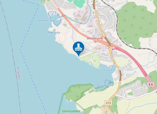 Map of Sanda badeplass