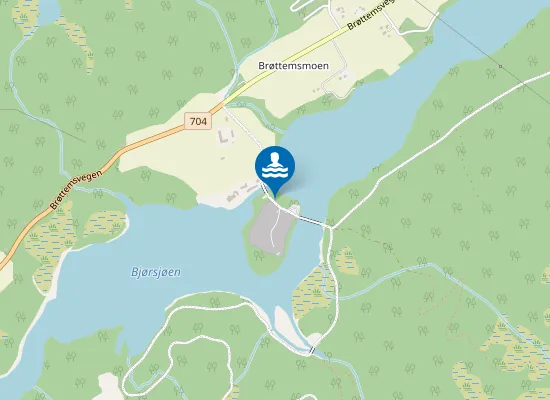 Map of Bjørsjøen badeplass