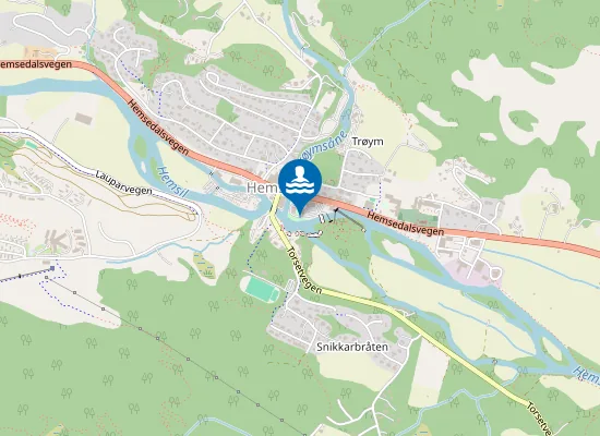 Map of Hemsedal beach